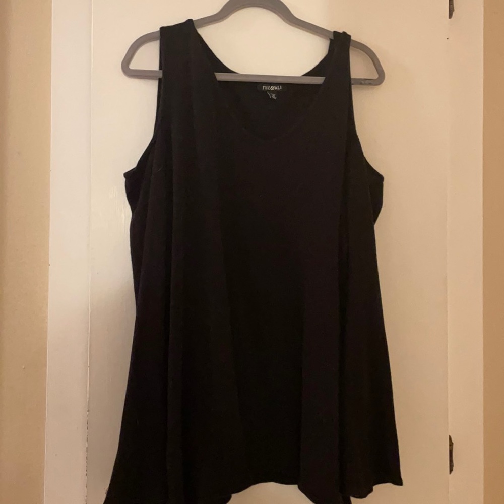 Roz and Ali black cold shoulder long sleeved top